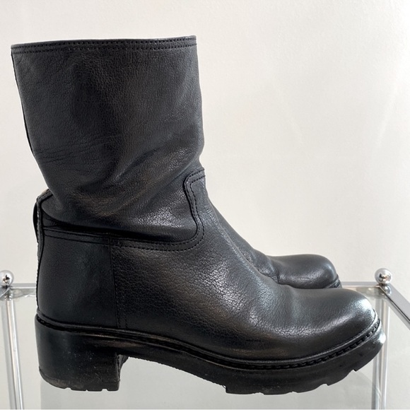 Prada Black Moto Boots - Picture 1 of 8